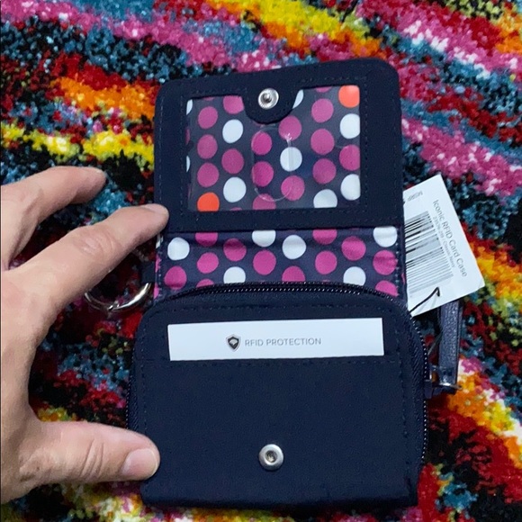 Vera Bradley Iconic Card Case Classic Navy NWT - Picture 3 of 6